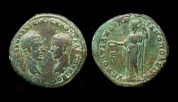 Moesia Inferior, Markianopolis, Macrinus and Diaduminian, Athena reverse SOLD!